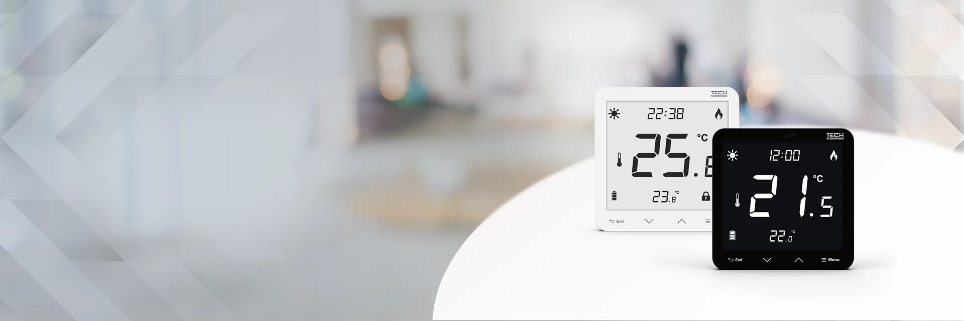 MODERNÍ A ESTETICKÝ - Drátový  termostat EU-297 v3