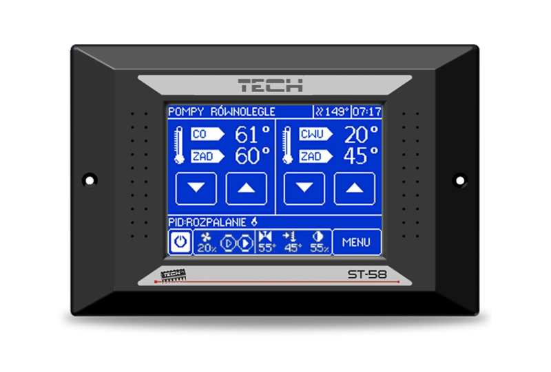 Regulace pro dřevozplyňovací kotle - EU-58 zPID