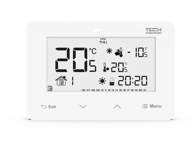 Dvoupolohové pokojové termostaty podomítkové - EU-293 v3